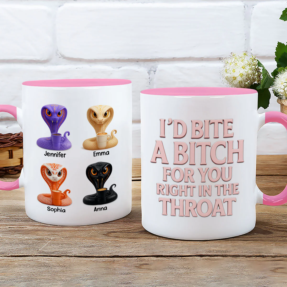Bite For You - Personalized Custom Accent Mug - Image 3