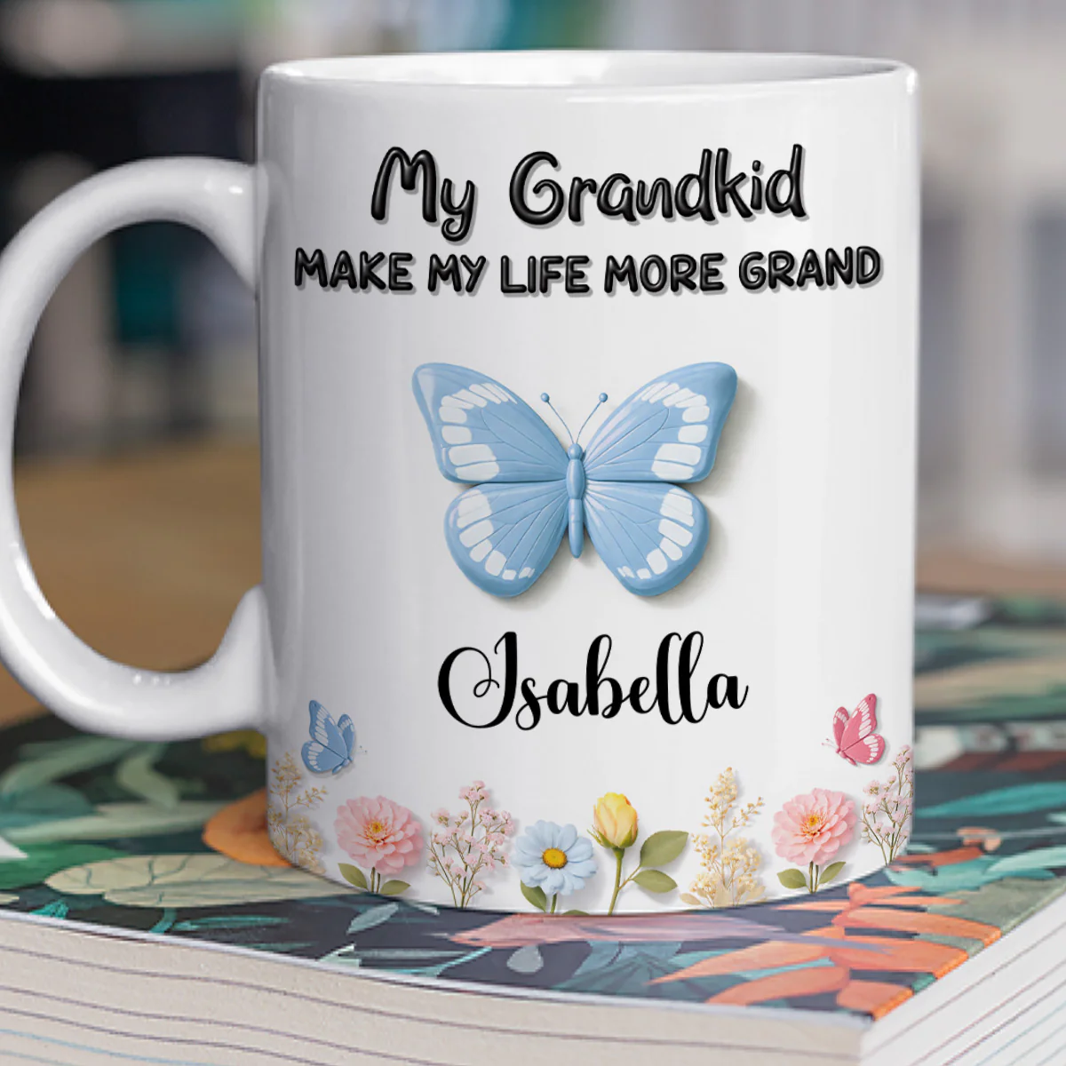Blessed By My Grandkids - Personalized Custom 3D Effect Mug - Image 2