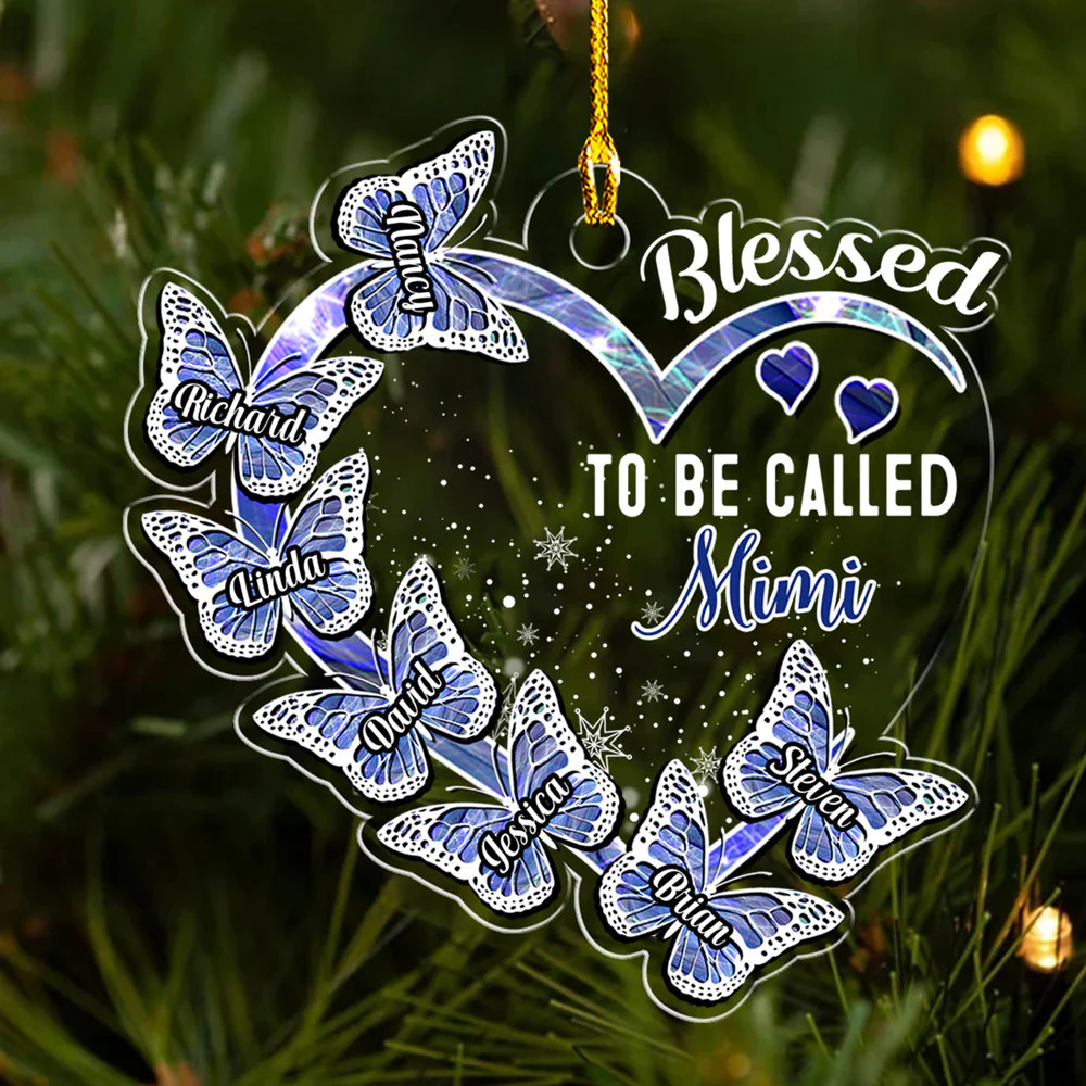 Blessed Mimi -  Personalized Custom Acrylic Ornament - Image 2