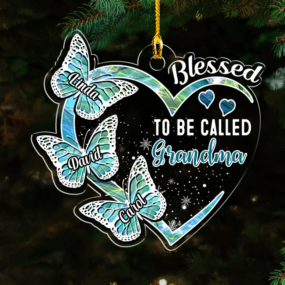 Blessed Mimi -  Personalized Custom Acrylic Ornament - Image 3
