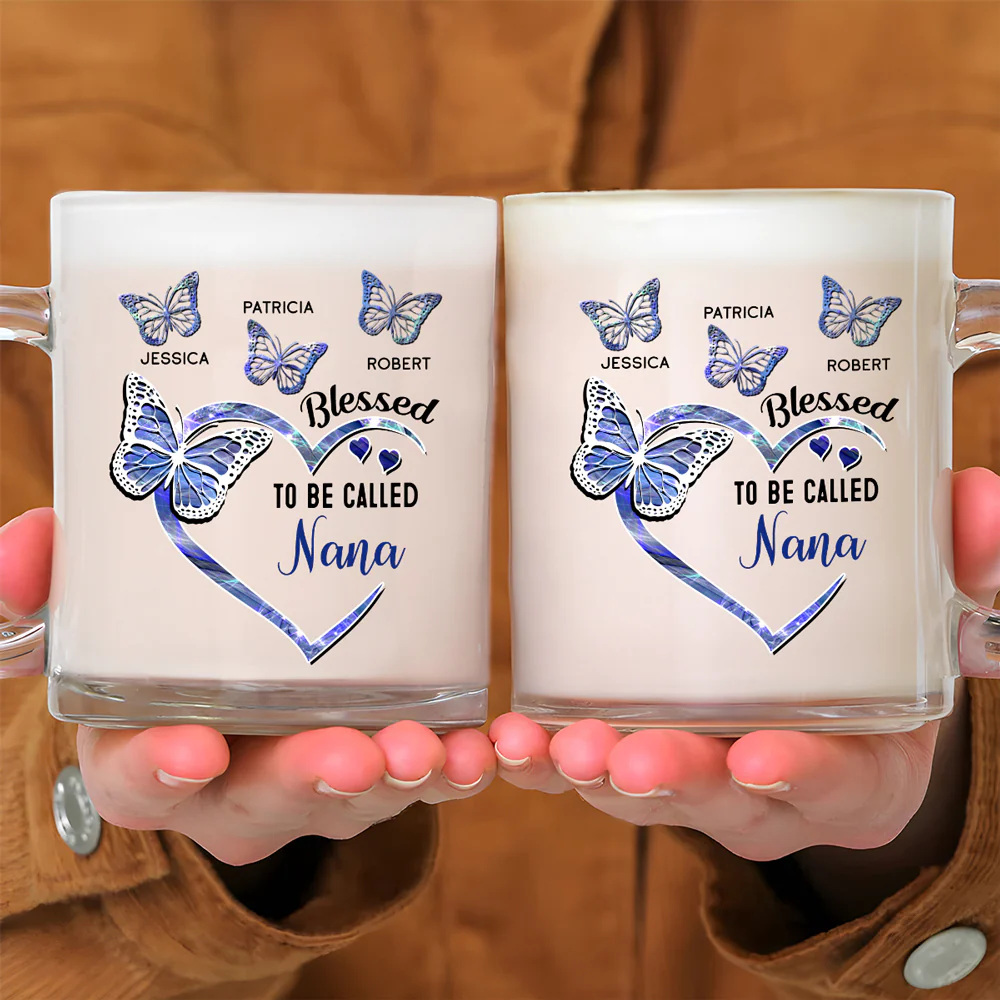 Blessed Mimi - Personalized Custom Glass Mug - Image 2