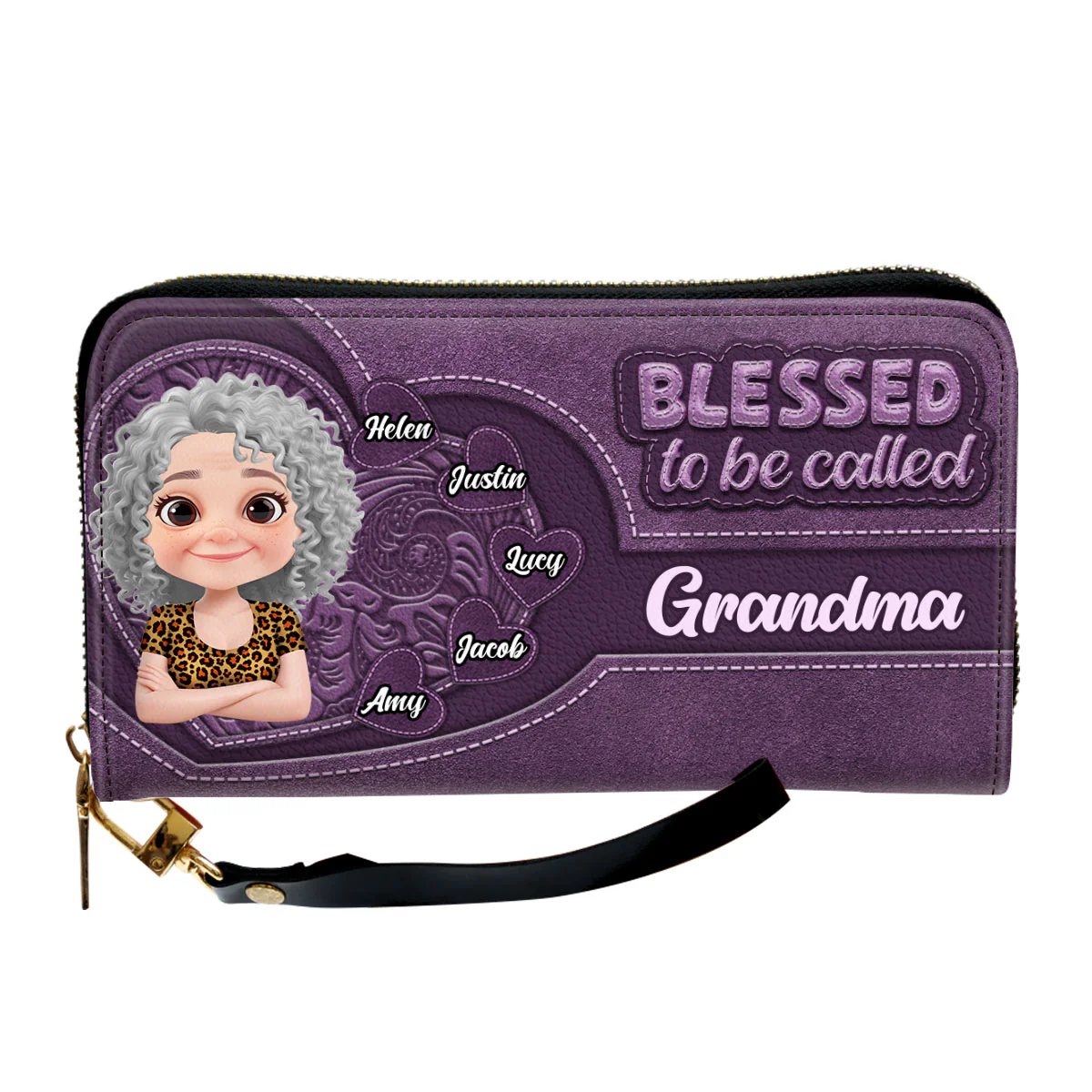 Blessed Mimi - Personalized Custom Leather Wallet