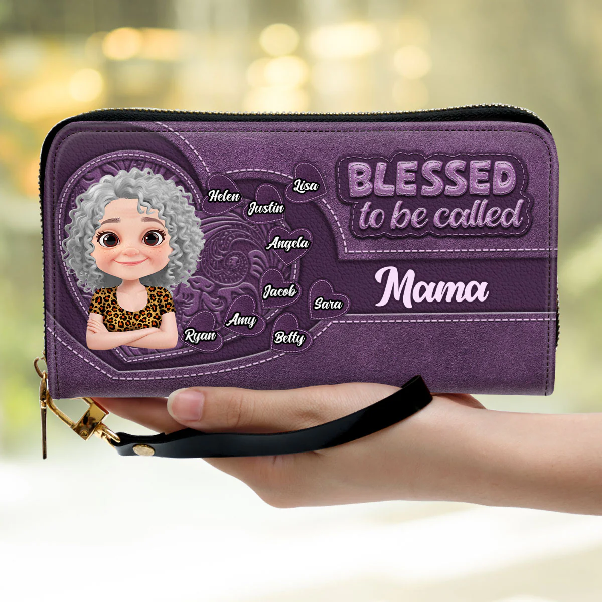 Blessed Mimi - Personalized Custom Leather Wallet - Image 6