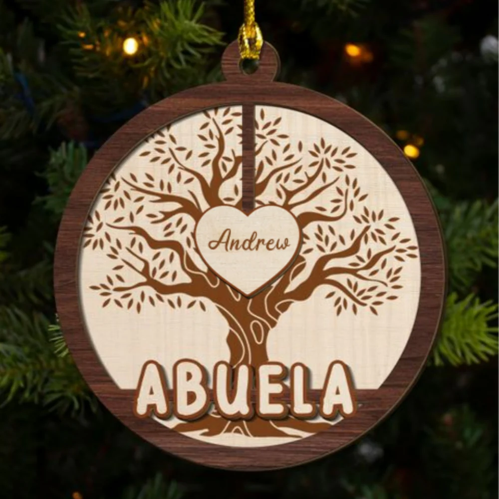 Blessed To Be Called Grandma - Personalized Custom 2-layered Wood Ornament - Image 6