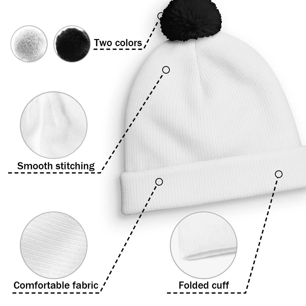 Blessed To Be Called Grandma - Personalized Custom Bobble Beanie Hat - Image 5