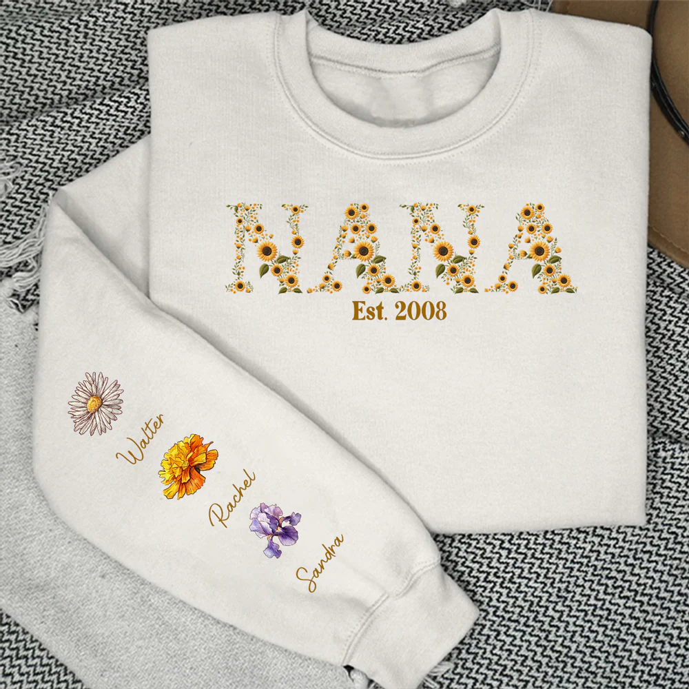 Blessed To Be Called Grandma - Personalized Custom Sweatshirt - Image 2