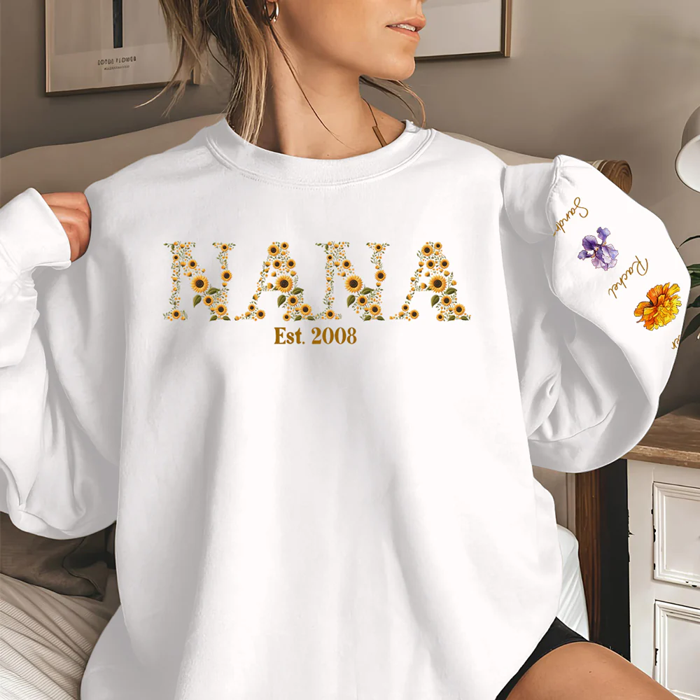 Blessed To Be Called Grandma - Personalized Custom Sweatshirt - Image 3