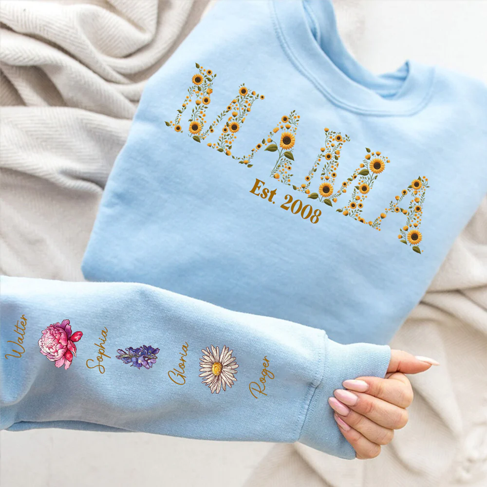 Blessed To Be Called Grandma - Personalized Custom Sweatshirt - Image 4