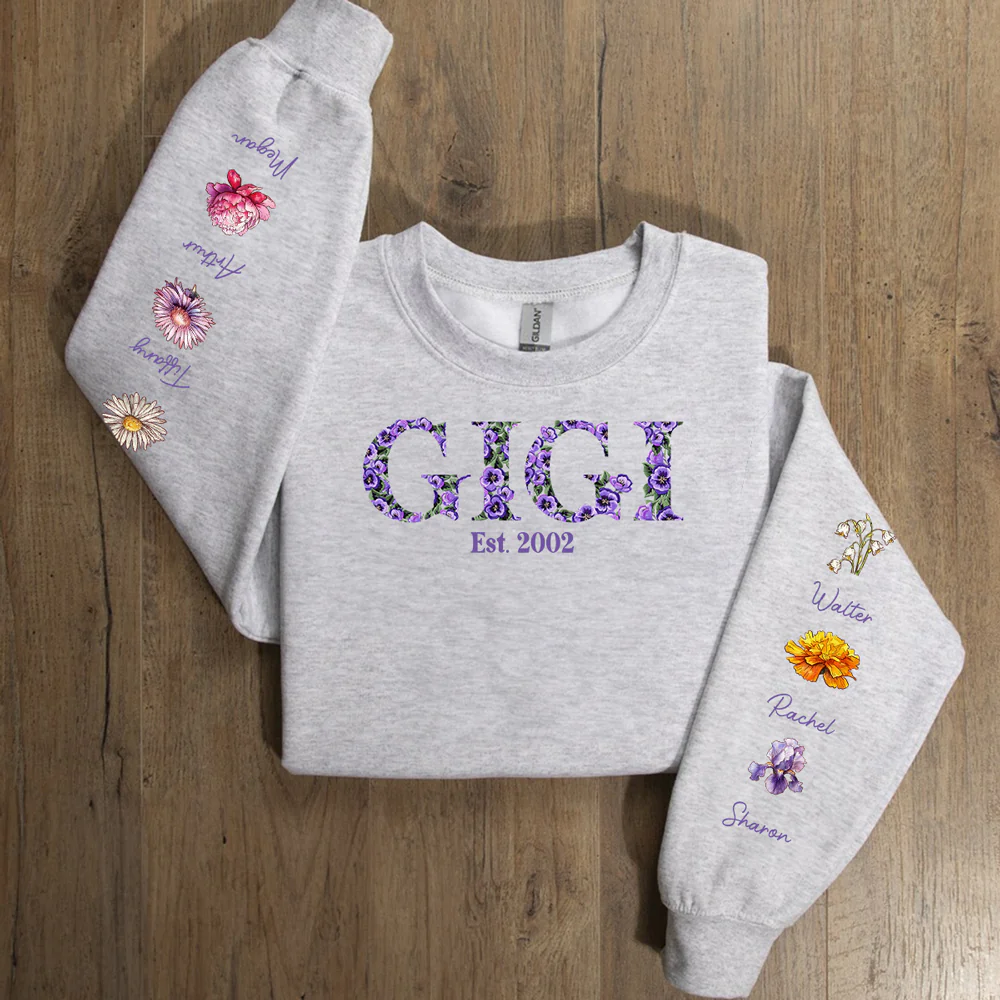 Blessed To Be Called Grandma - Personalized Custom Sweatshirt - Image 5
