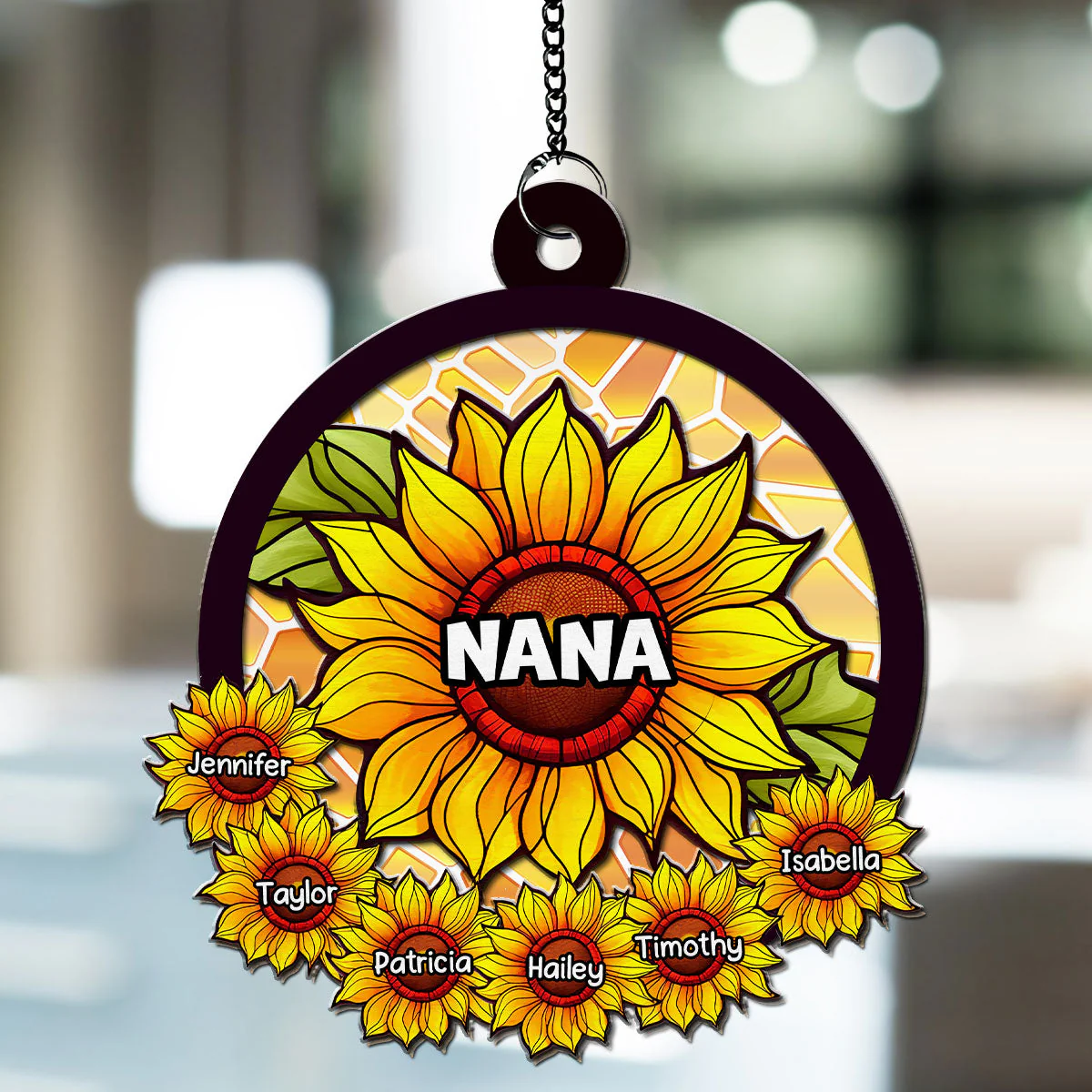 Blessed To Be Called Grandmother - Personalized Custom Suncatcher - Image 2