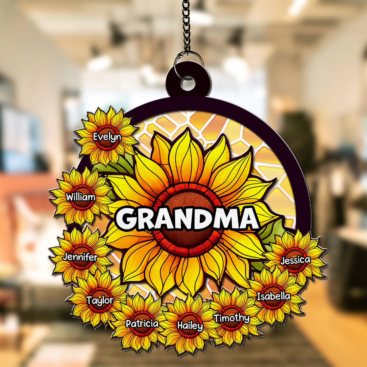 Blessed To Be Called Grandmother - Personalized Custom Suncatcher - Image 4