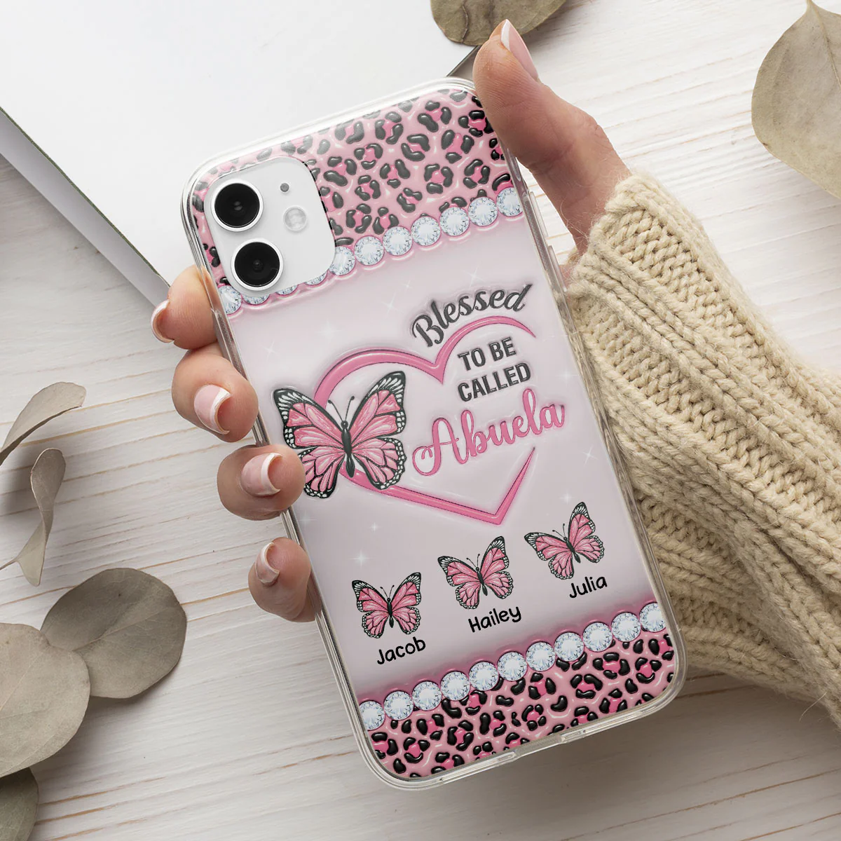 Blessed To Be Called Nana - Personalized Custom 3D Inflated Effect Phone Case - Image 2