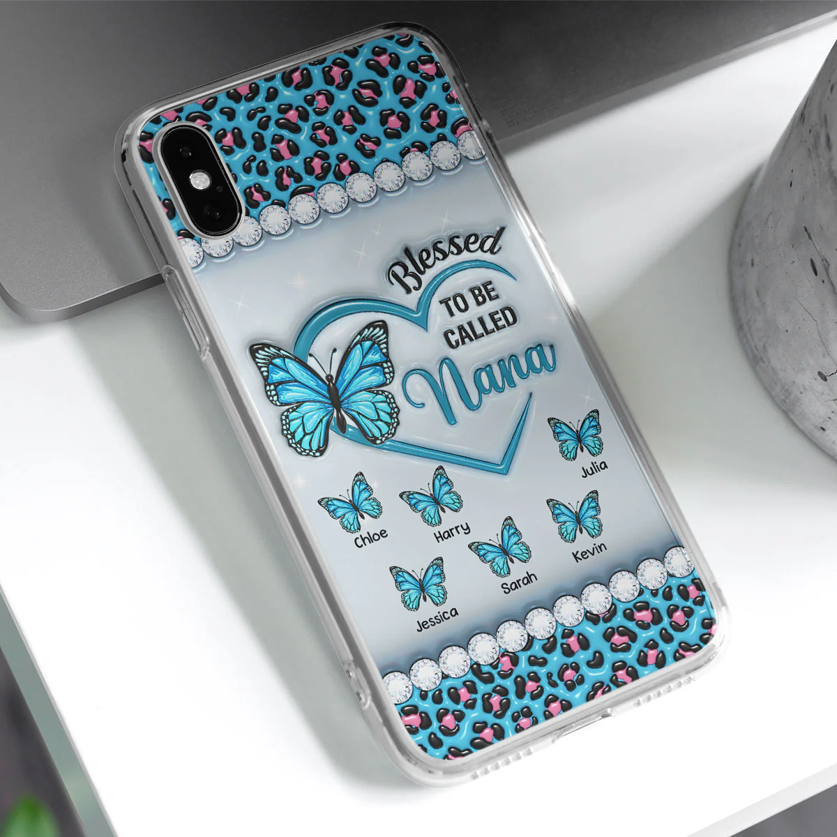 Blessed To Be Called Nana - Personalized Custom 3D Inflated Effect Phone Case - Image 3