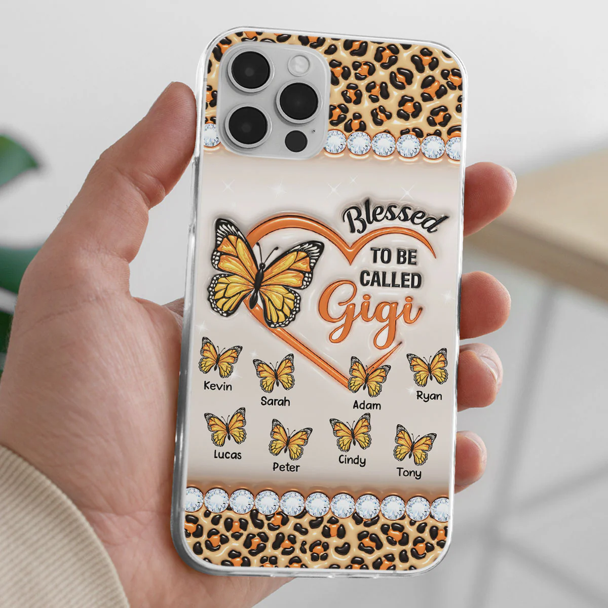 Blessed To Be Called Nana - Personalized Custom 3D Inflated Effect Phone Case - Image 4