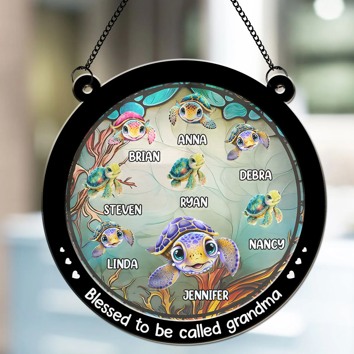 Blessed To Be Called Turtle Summer - Personalized Custom Suncatcher - Image 5