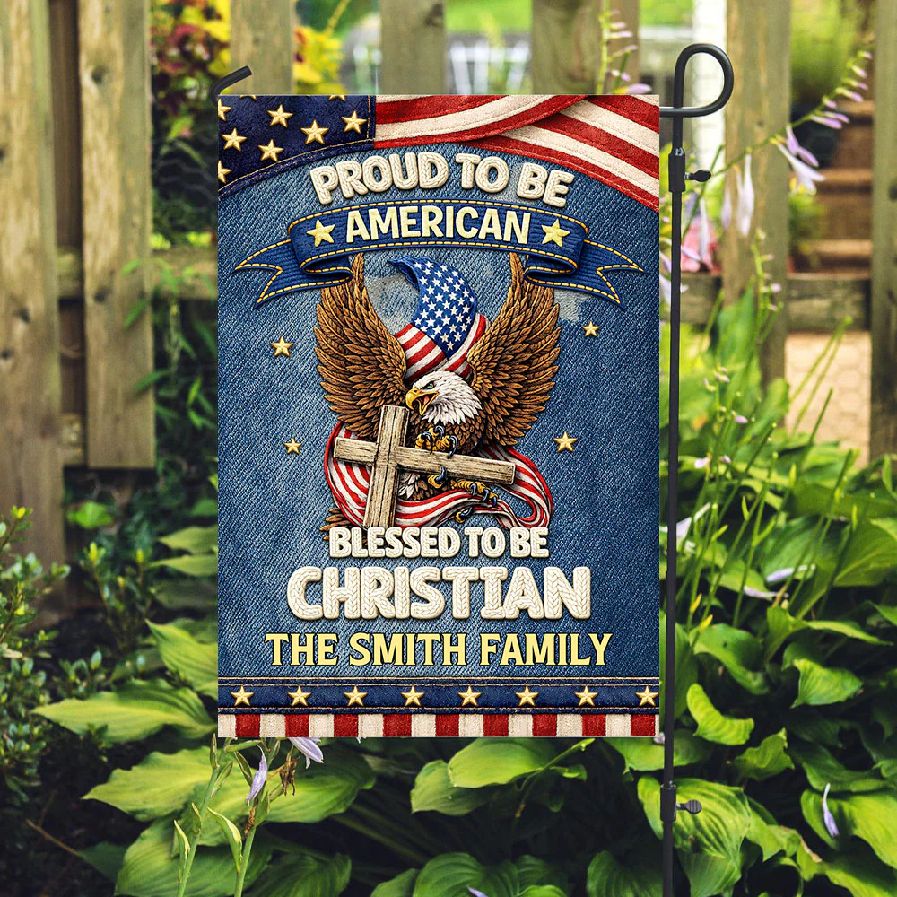 Blessed To Be Christian - Personalized Custom Flag - Image 2