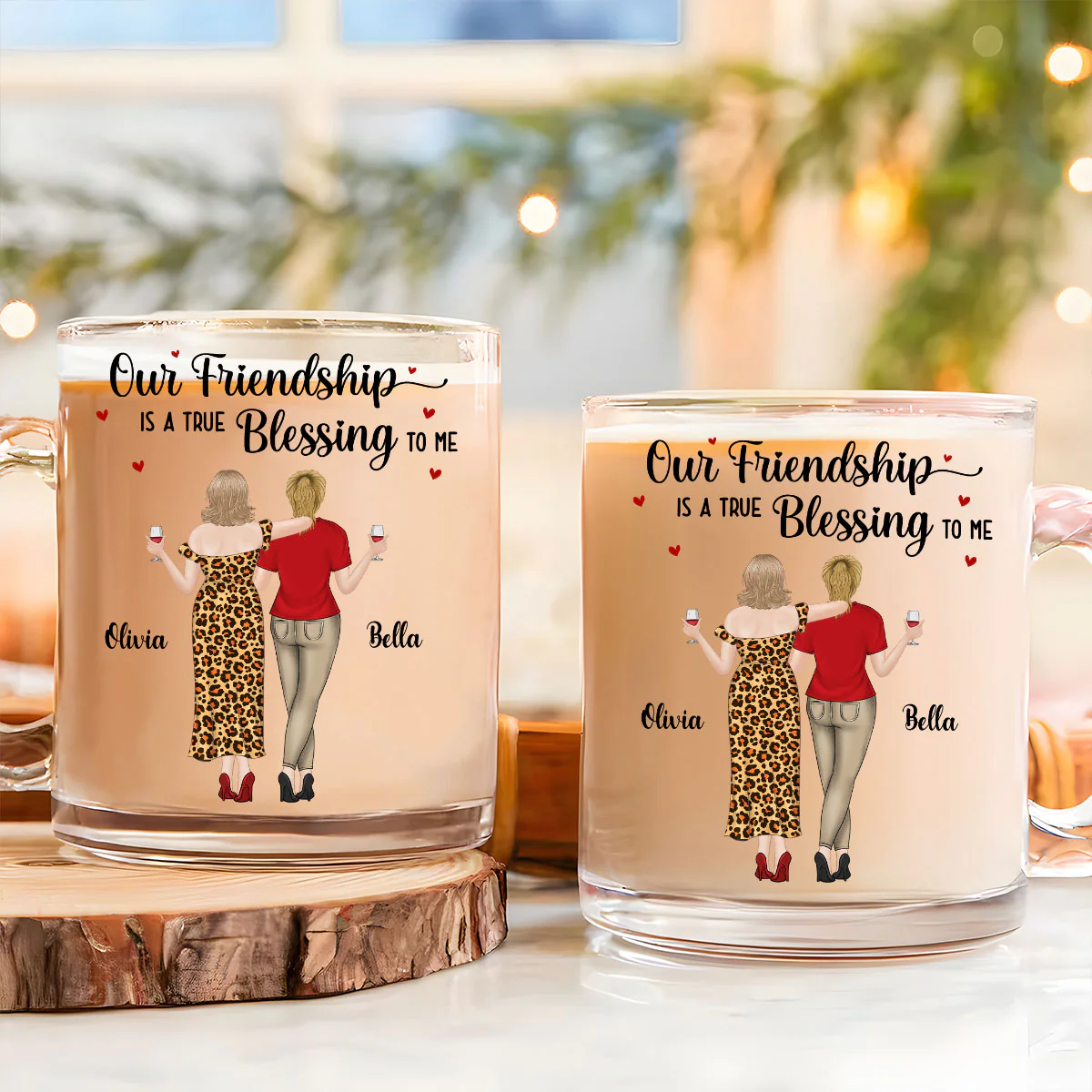 Blessing To Me - Personalized Custom Glass Mug - Image 2