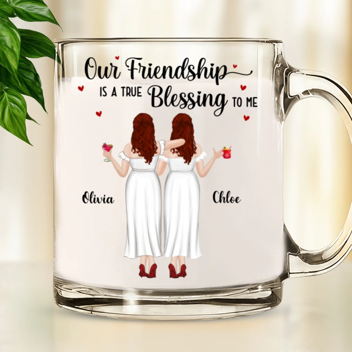 Blessing To Me - Personalized Custom Glass Mug - Image 5