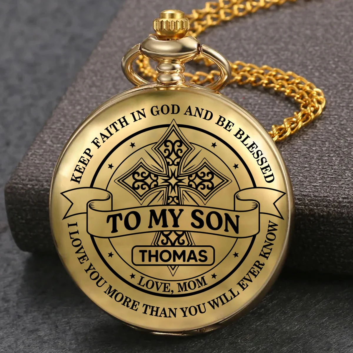 Blessings And Love From Mom - Personalized Custom Pocket Watch - Image 7