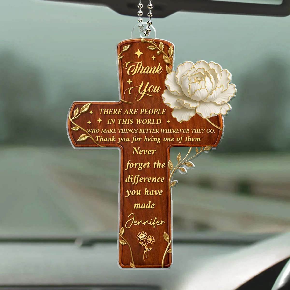 Blessings Of Gratitude - Personalized Custom Car Ornament - Image 2