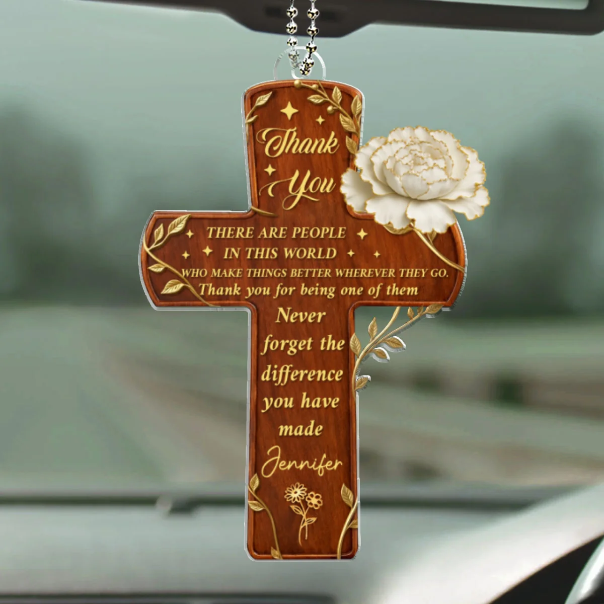 Blessings Of Gratitude - Personalized Custom Car Ornament - Image 6