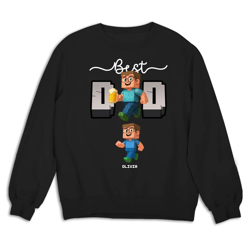 Blocky Dad Love - Personalized Custom Shirt - Image 13