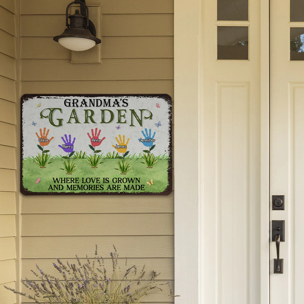 Bloom Garden - Personalized Custom Metal Sign - Image 3