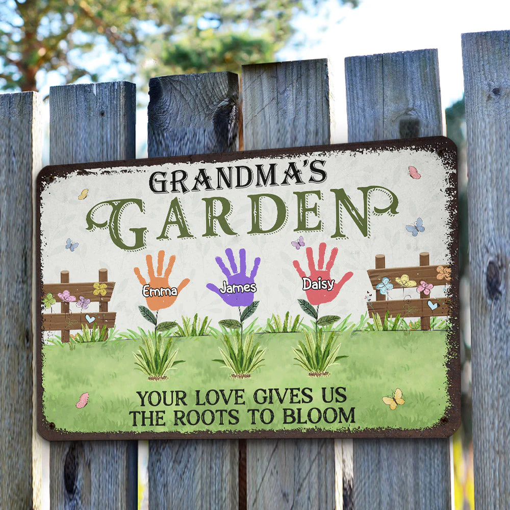 Bloom Garden - Personalized Custom Metal Sign - Image 4