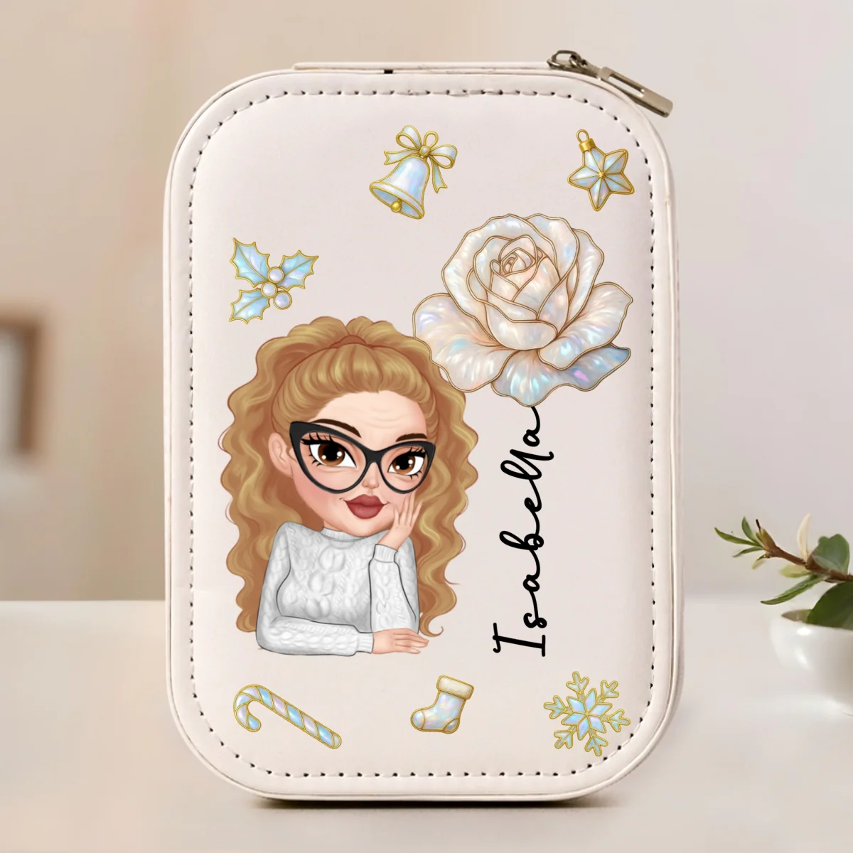 Bloom Heart - Personalized Custom Jewelry Box With LED Mirror - Image 7