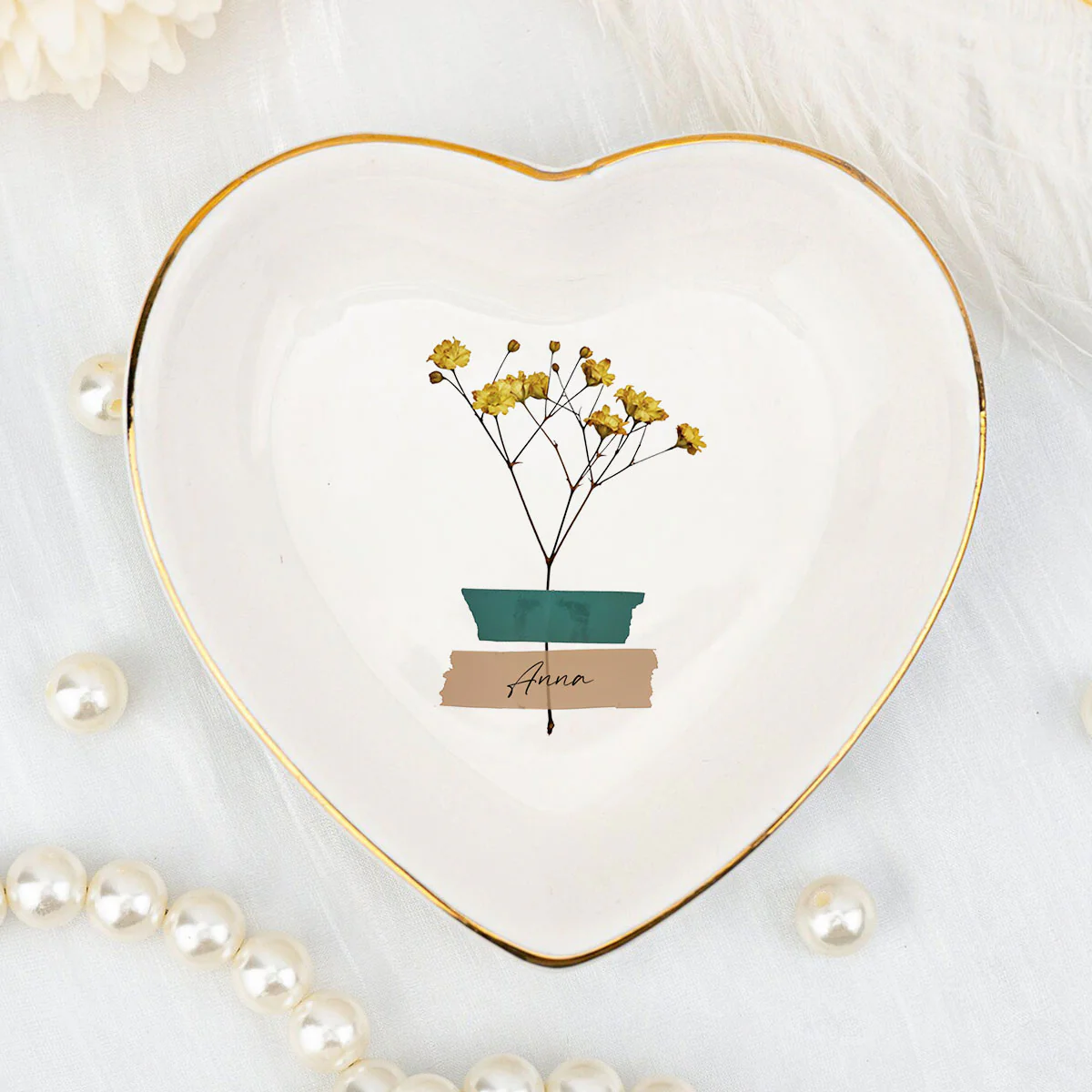 Bloom Where You Are Planted - Personalized Custom Jewelry Dish