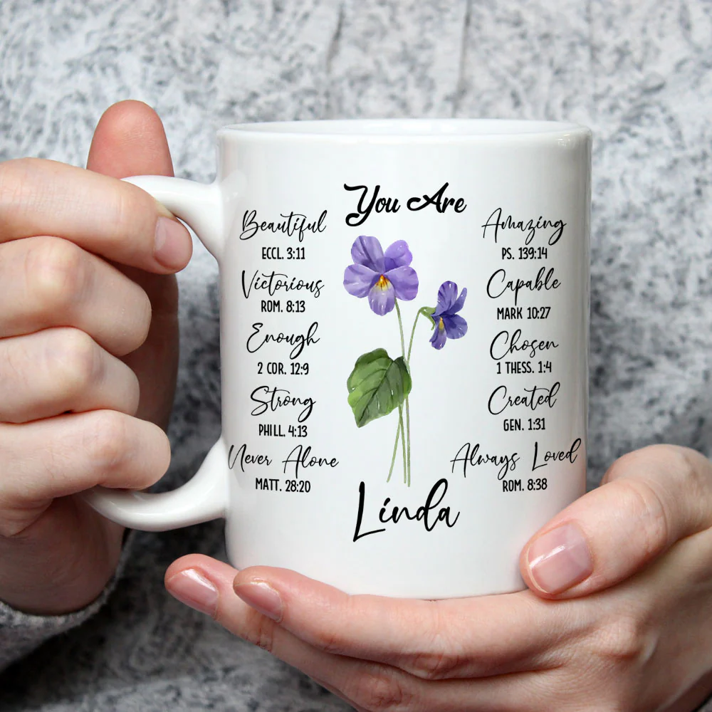 Bloom Where You Are Planted - Personalized Custom Mug - Image 3