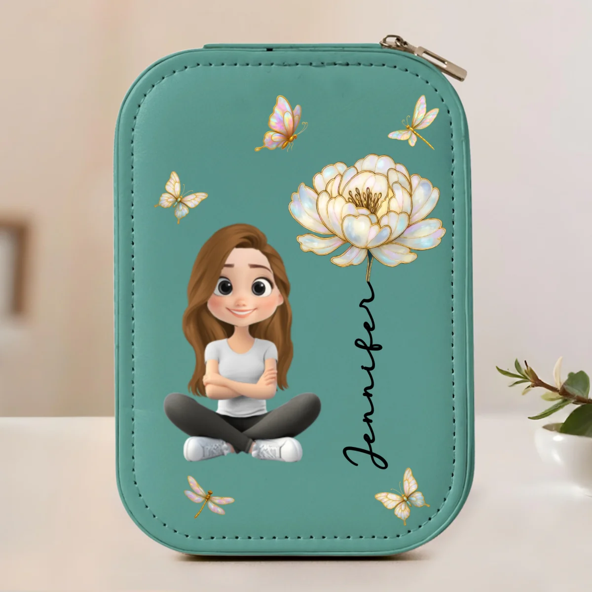 Blooming Soul - Personalized Custom Jewelry Box With LED Mirror - Image 9