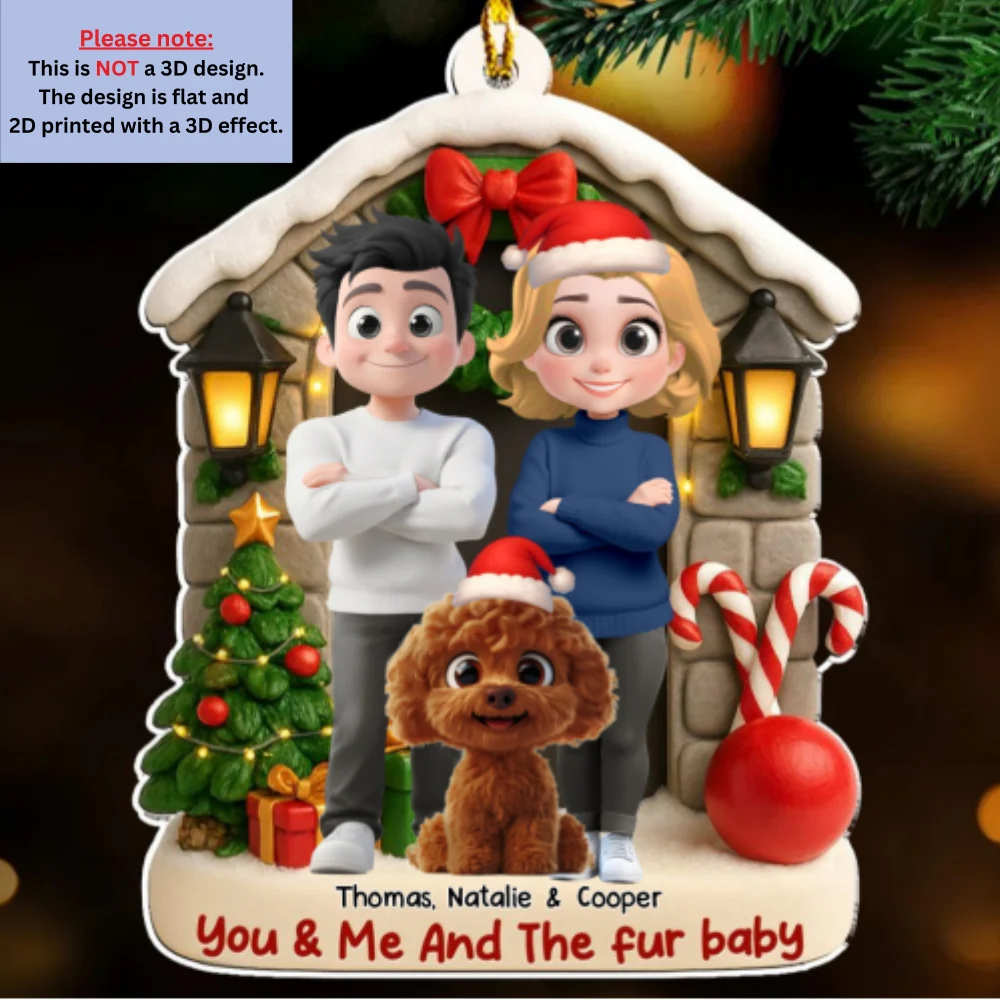 Bond Of Fur Love - Personalized Custom 3D Effect Acrylic Ornament - Image 7