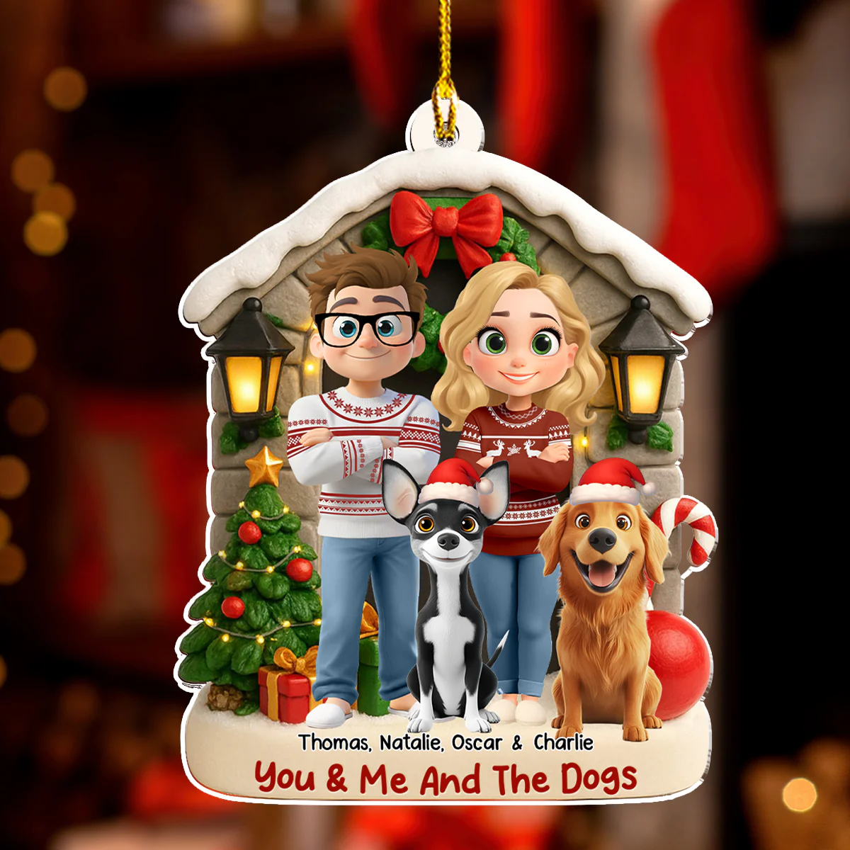 Bond Of Love - Personalized Custom 3D Effect Acrylic Ornament - Image 2