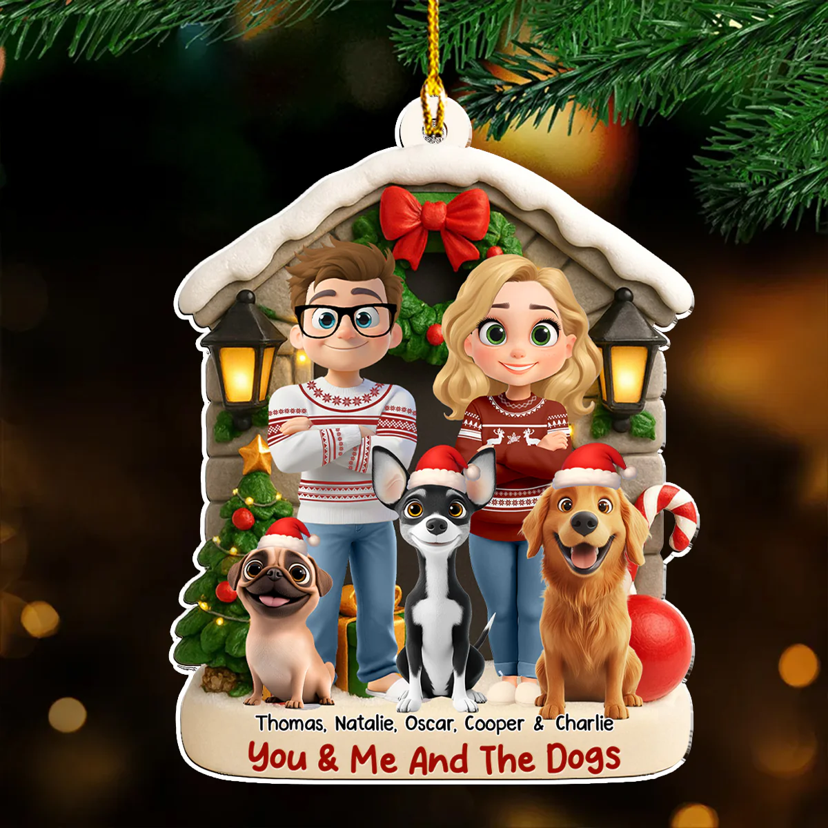 Bond Of Love - Personalized Custom 3D Effect Acrylic Ornament - Image 3