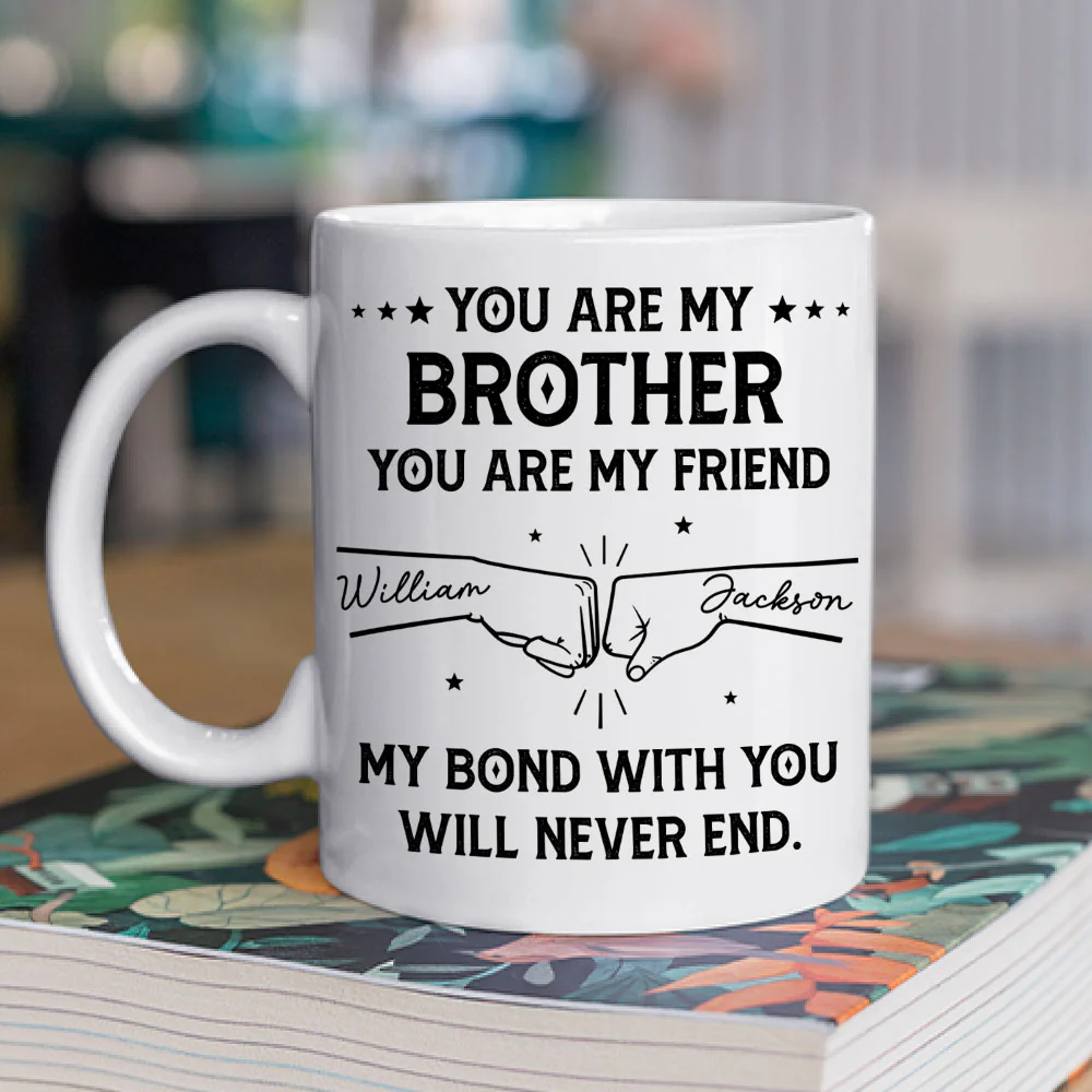 Bond With Brothers - Personalized Custom Coffee Mug - Image 2