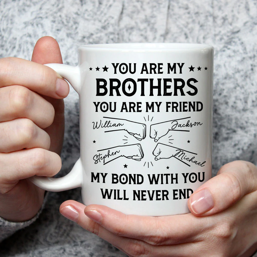 Bond With Brothers - Personalized Custom Coffee Mug - Image 3