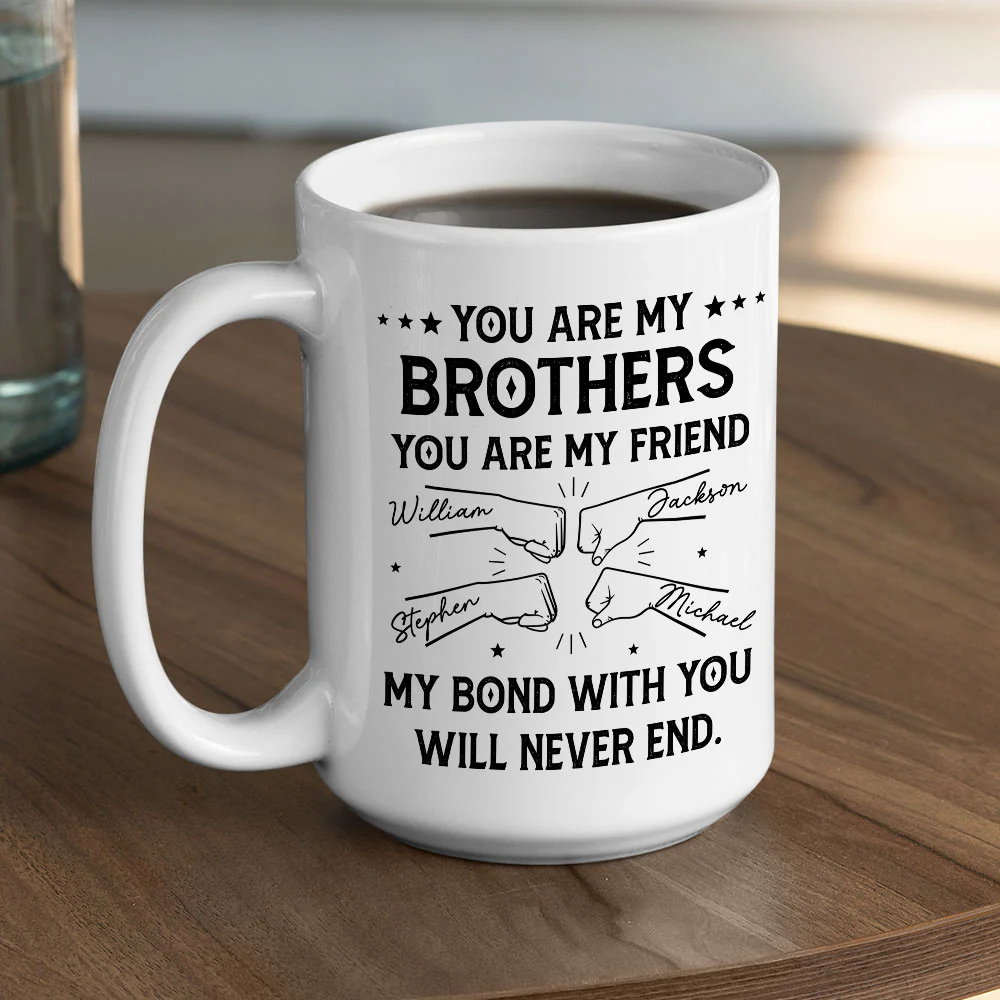 Bond With Brothers - Personalized Custom Coffee Mug - Image 5