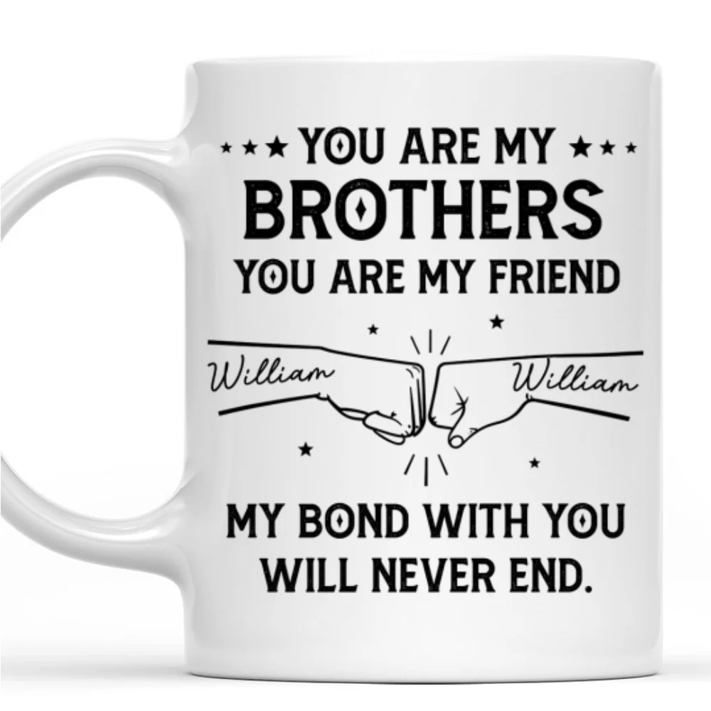 Bond With Brothers - Personalized Custom Coffee Mug - Image 8
