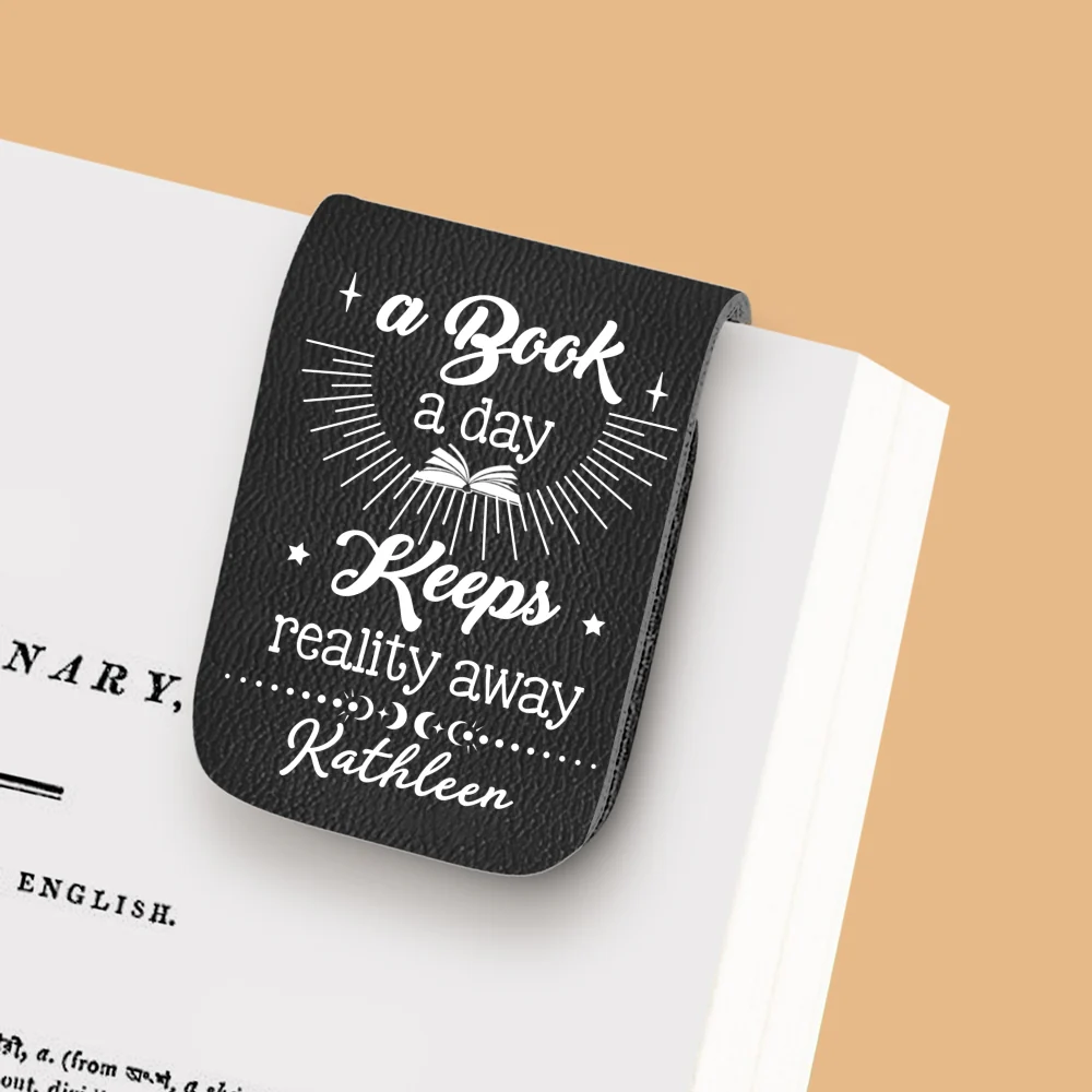 Book Lover - Personalized Custom Leather Bookmark - Image 6