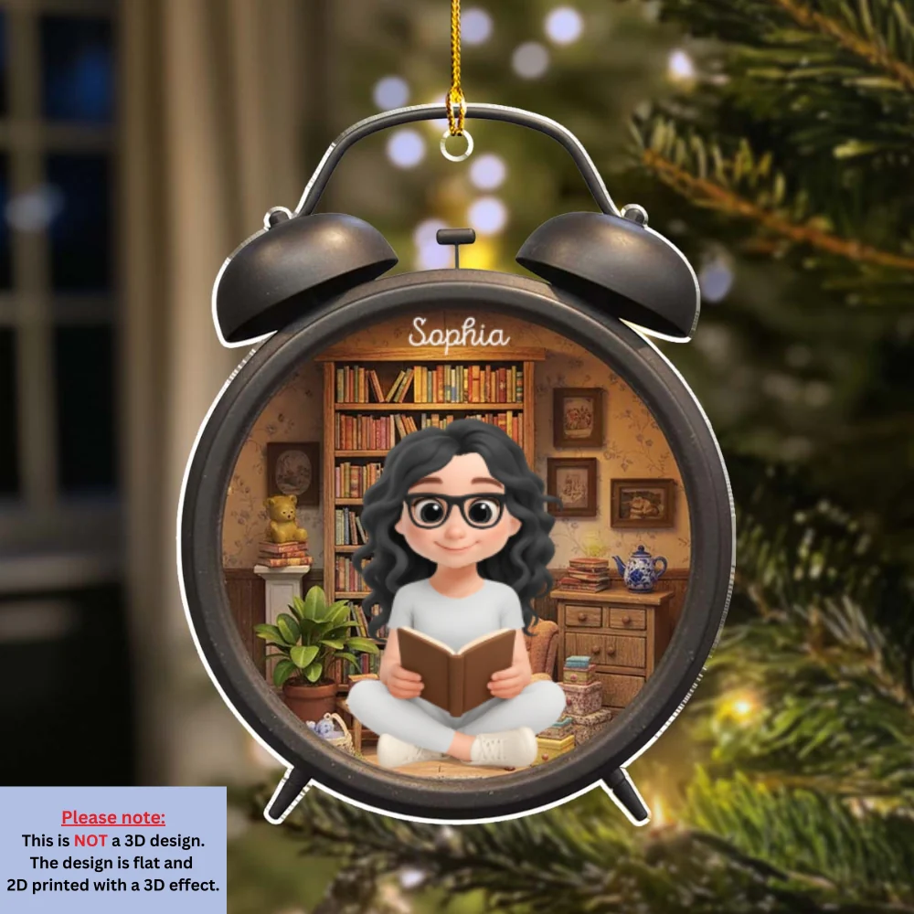 Book Lovers - Personalized Custom Acrylic Ornament - Image 7