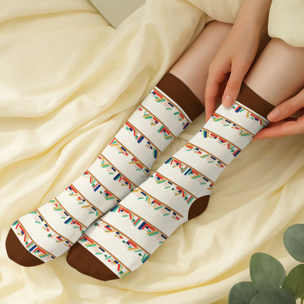 Bookaholic On The Road To Recovery - Personalized Custom Crew Socks - Image 2