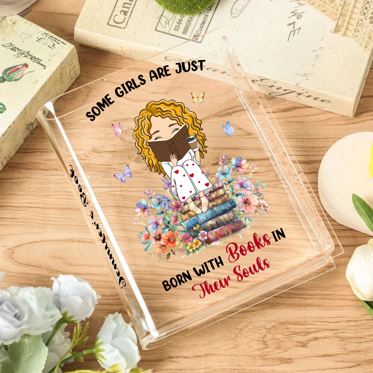 Books In Souls - Personalized Custom Acrylic Book Vase - Image 2