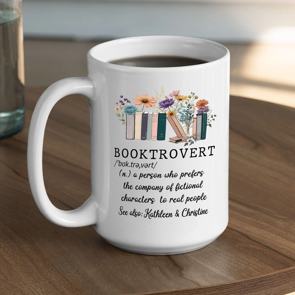 Booktrovert Person - Personalized Custom Coffee Mug - Image 4