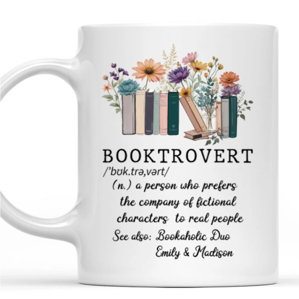 Booktrovert Person - Personalized Custom Coffee Mug - Image 6