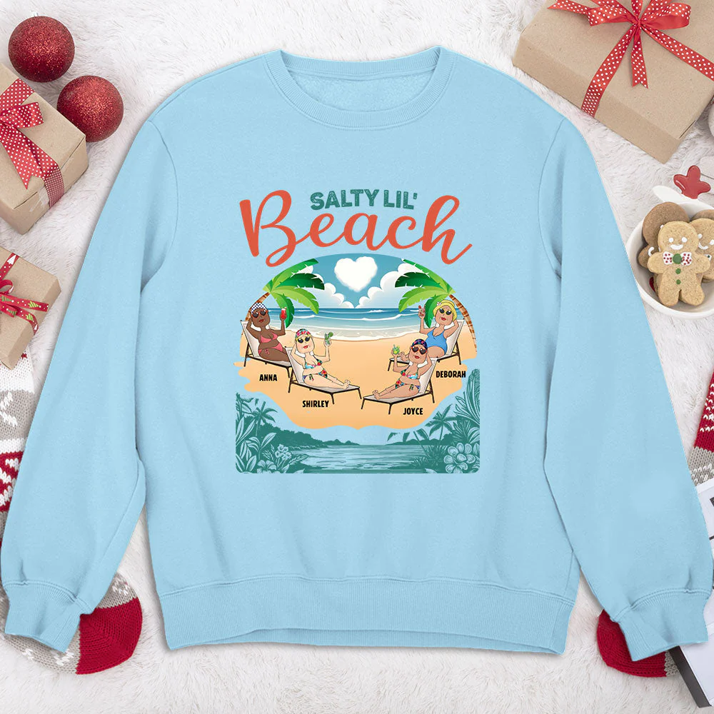 Born With The Beach In Their Souls - Personalized Custom Sweatshirt - Image 4