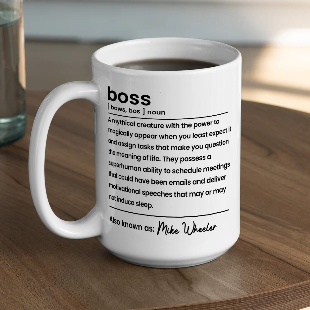 Boss Definition - Personalized Custom Coffee Mug - Image 6
