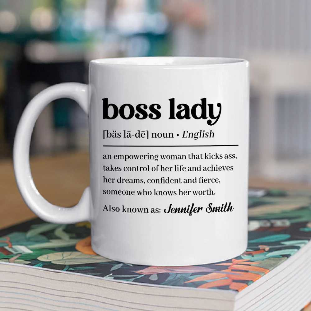 Boss Lady Cool - Personalized Custom Coffee Mug - Image 2