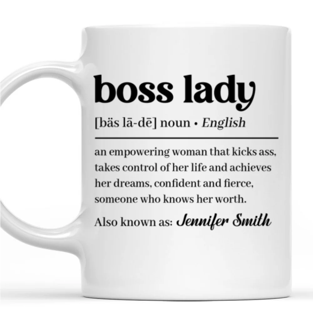 Boss Lady Cool - Personalized Custom Coffee Mug - Image 6