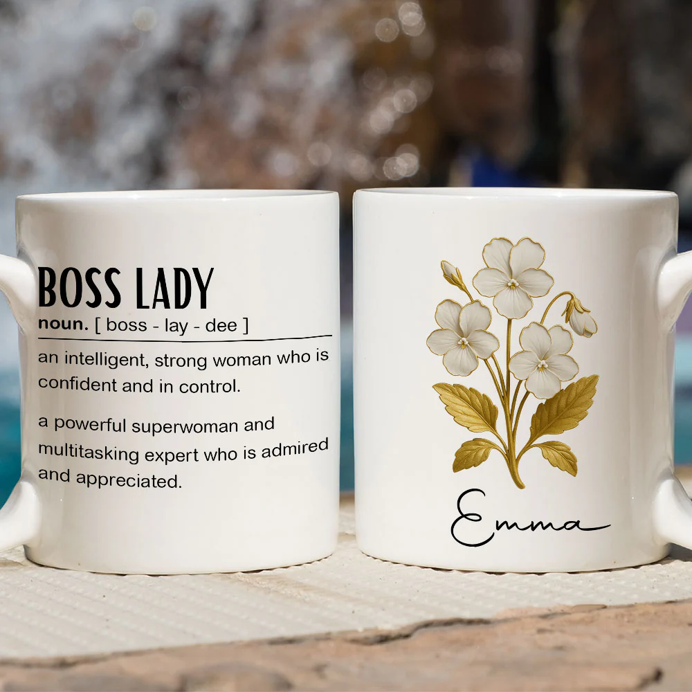 Boss Lady Definition - Personalized Custom Coffee Mug - Image 2